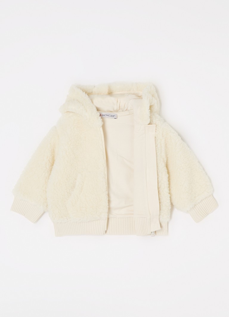 Moncler hupullinen teddy-neuletakki