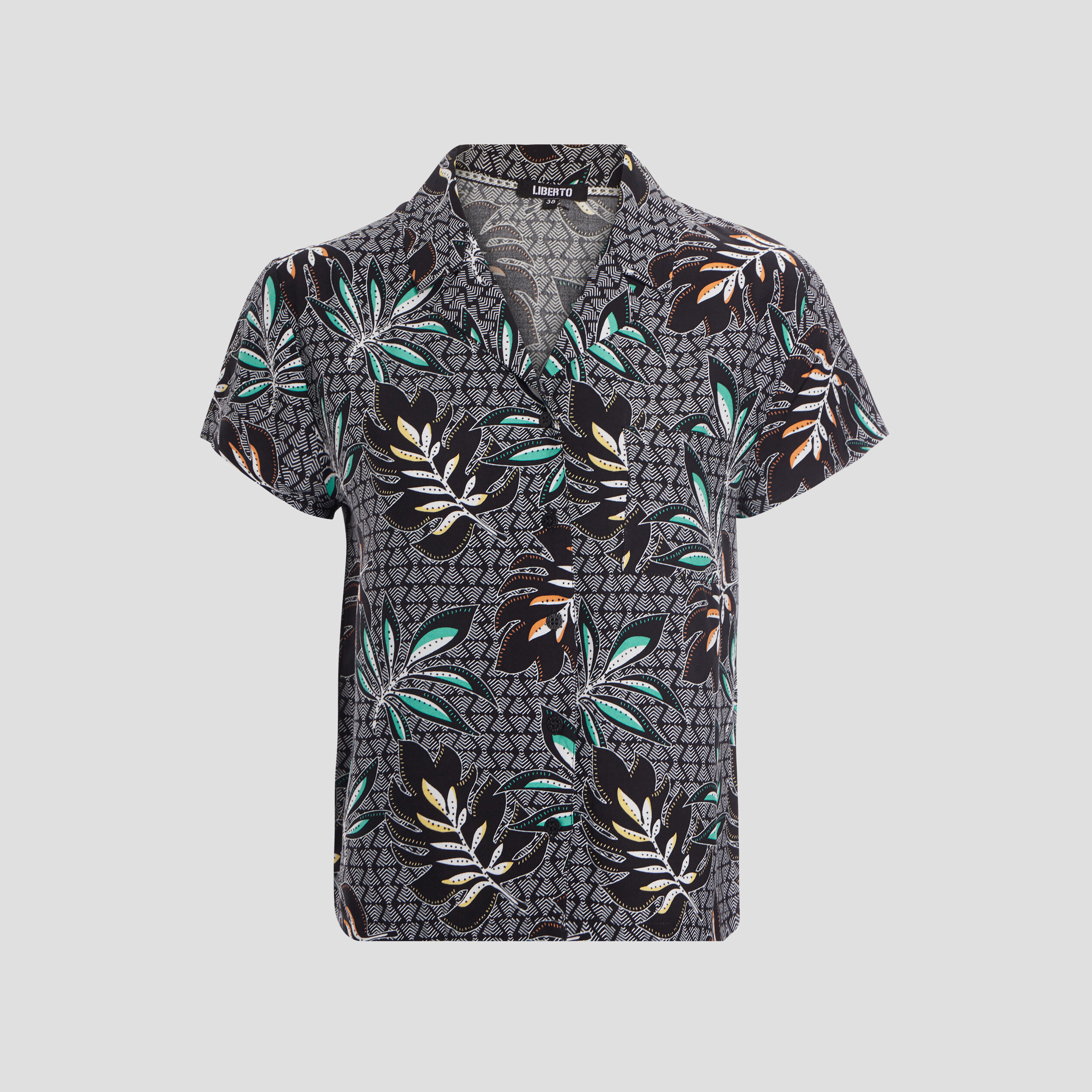 Chemise cropped noir femme | La Halle