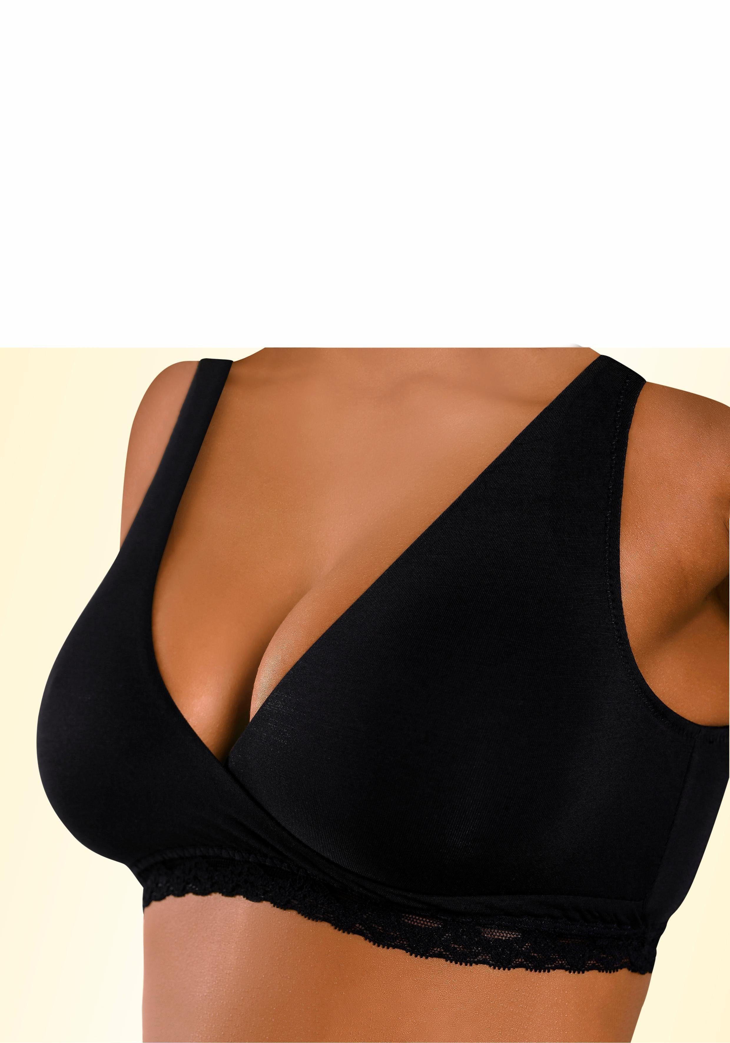 petite fleur Still-BH (Packung, 2 Stück) ohne Bügel auch als Schlaf-BH geeignet, Basic Dessous
