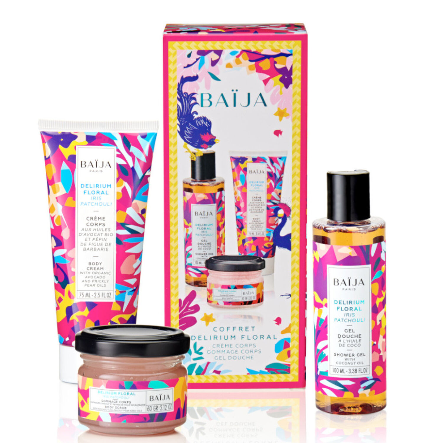 baïja Delirium Floral Coffret Crème Corps 75 ml + 2 Produits