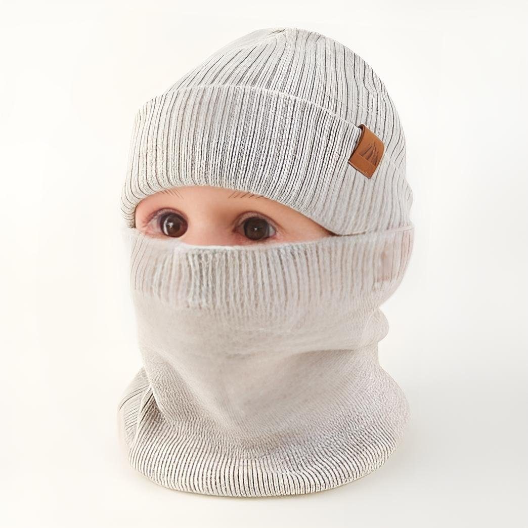 Diyarts Beanie (Vielseitiges Baby-Set, Kindermütze, 2-St., Kuschelige Eleganz für Kleine, Kinder) Leicht & Atmungsaktiv, Doppellagiges Acryl-Design, Wintermütze