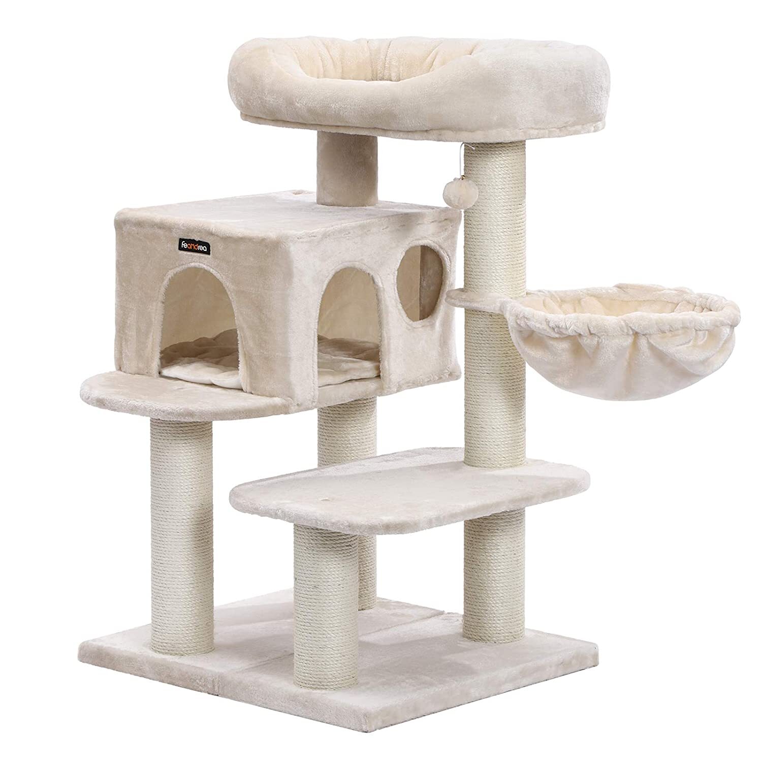 FEANDREA Kratzbäume FEANDREA Kratzbaum 112cm beige beige