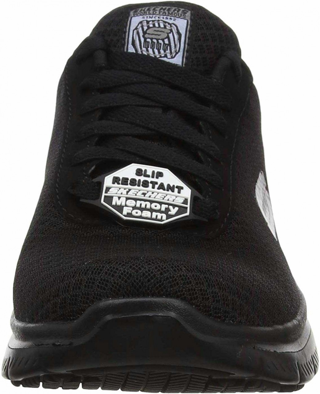 SKECHERS Freizeit Schnürer schwarz Rutschfest