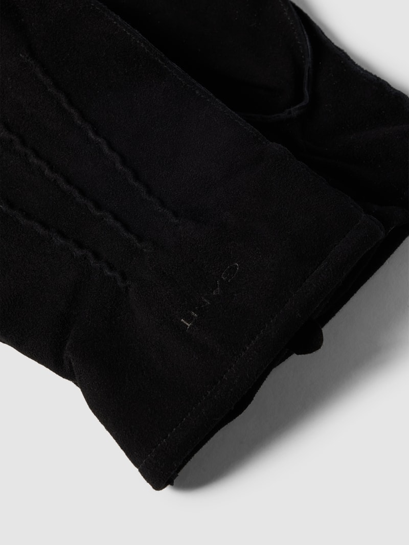 Handschuhe mit Label-Detail in schwarz