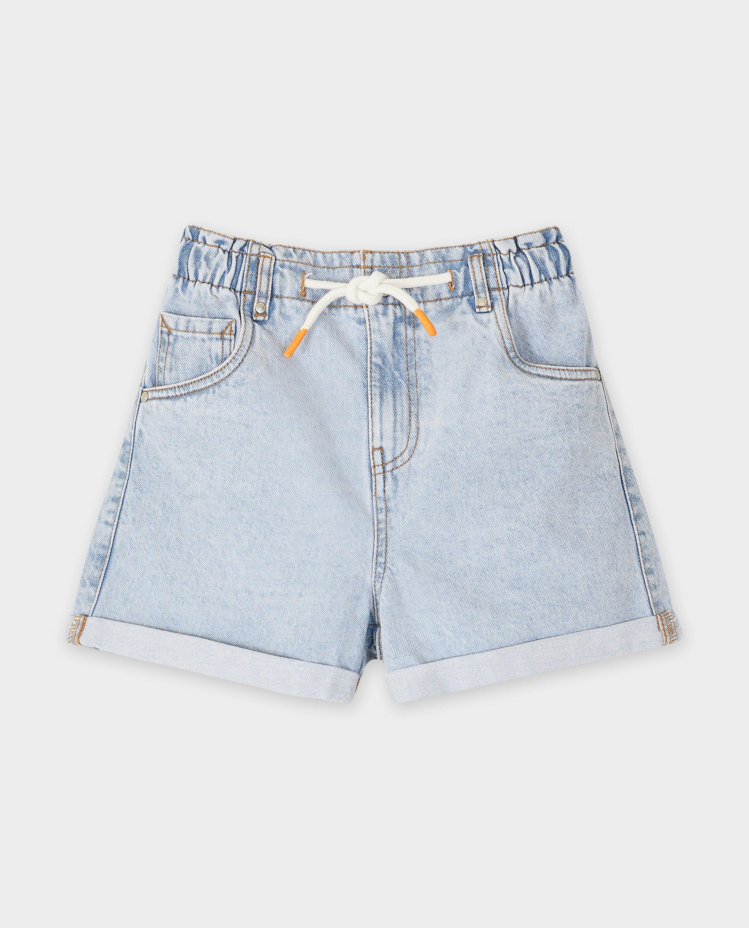 Pantaloni scurți din denim albastru deschis Fish & Chips, albastru deschis