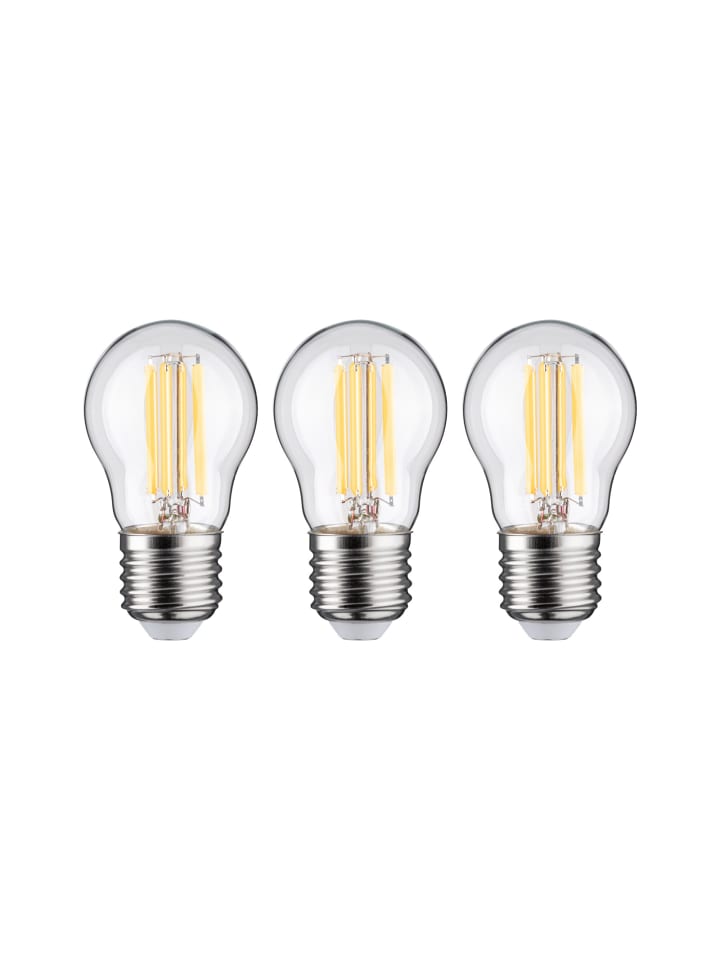 paulmann Eco-Line Filament 230V LED Tropfen E27 3er-Set  80 mm 525lm 2,5W 3000K  Klar A günstig kaufen onesize