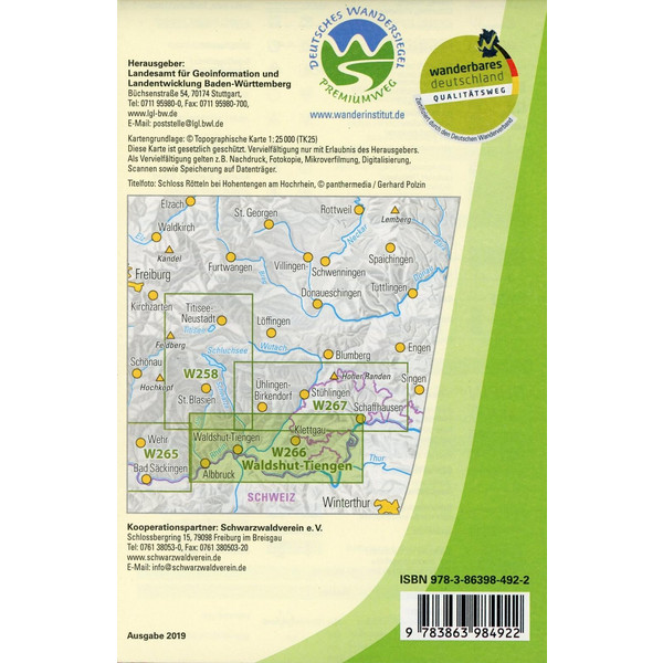 Waldshut-Tiengen 1:25 000 - Wanderkarte