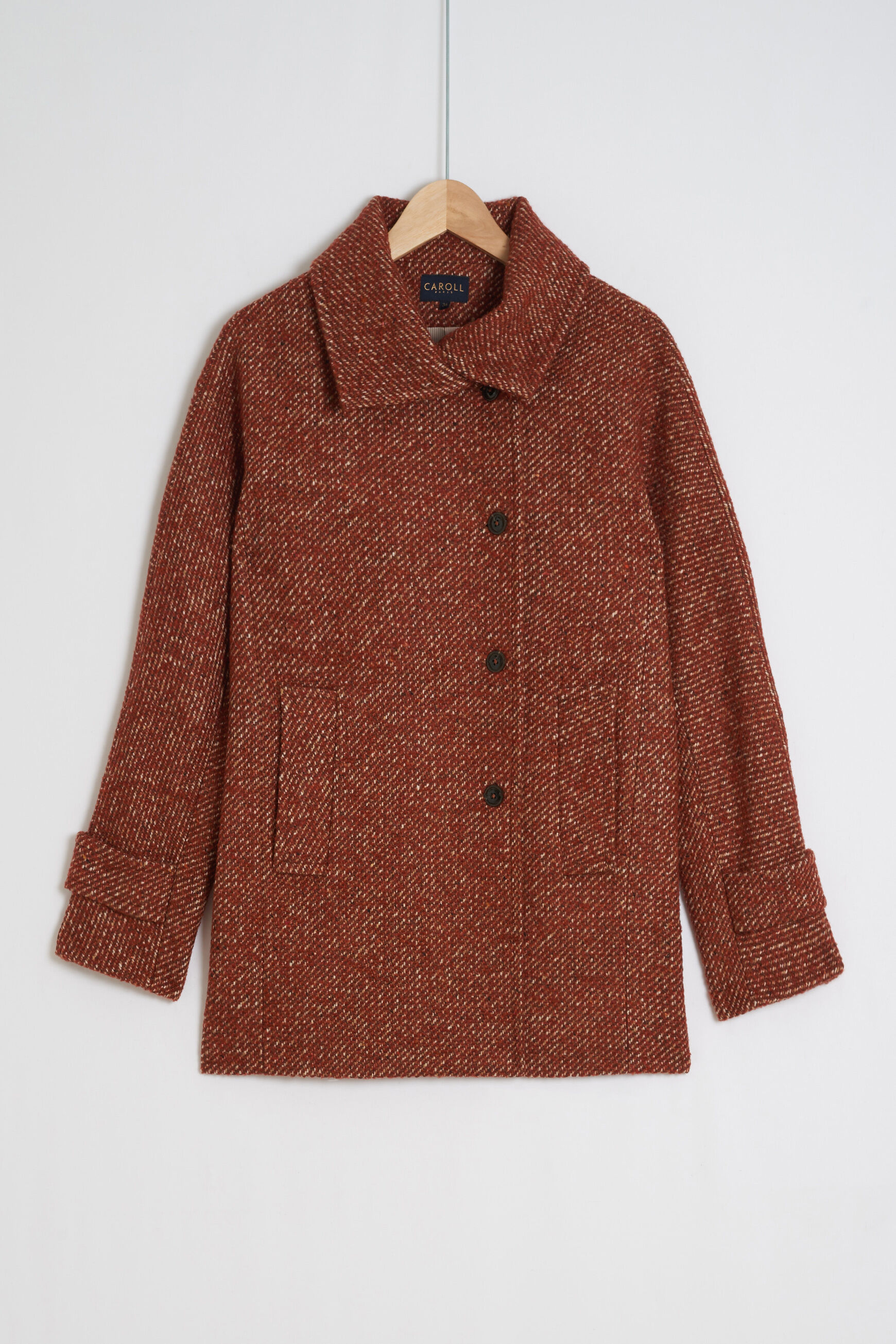 manteau neil orange femme