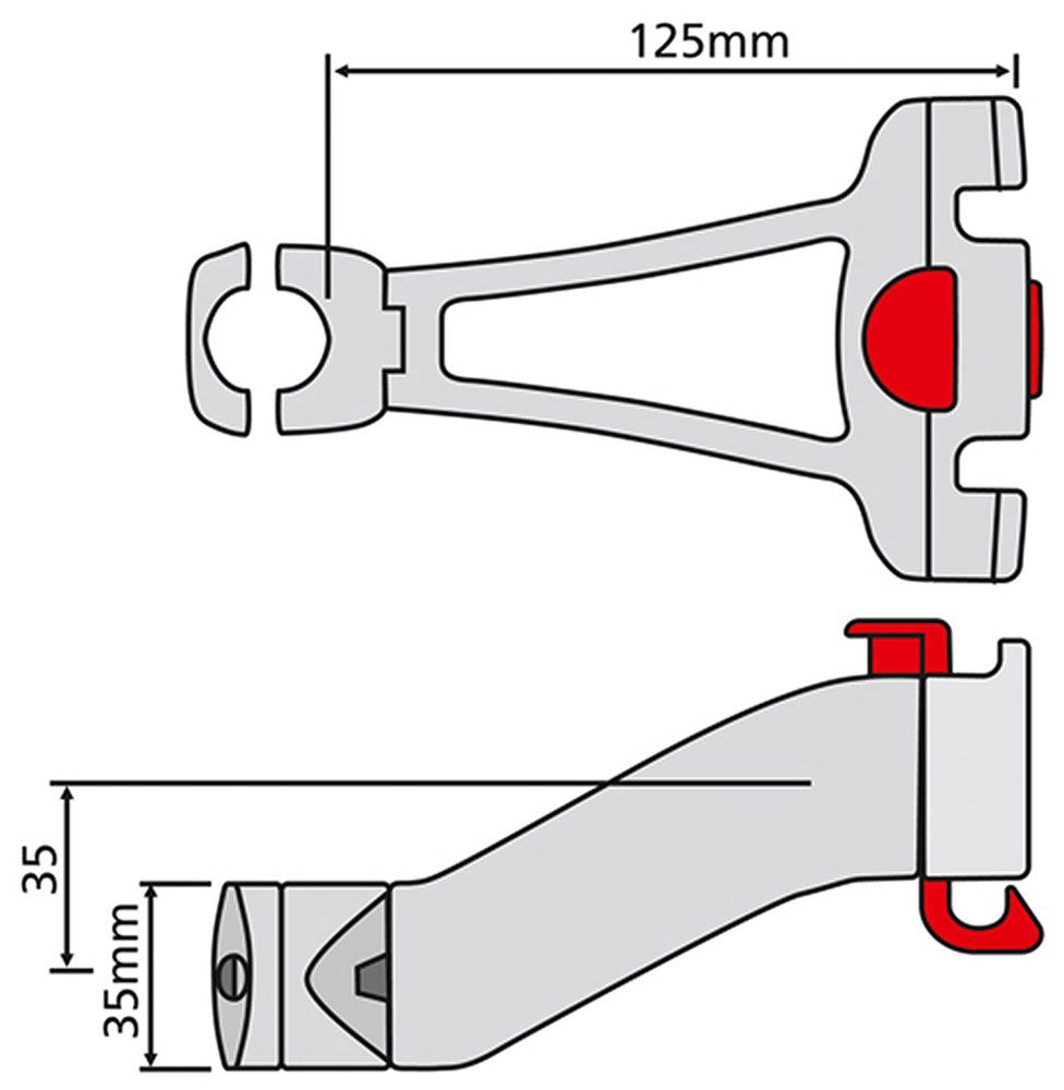 Rixen & Kaul KLICKfix Lenkeradapter für Vorbau