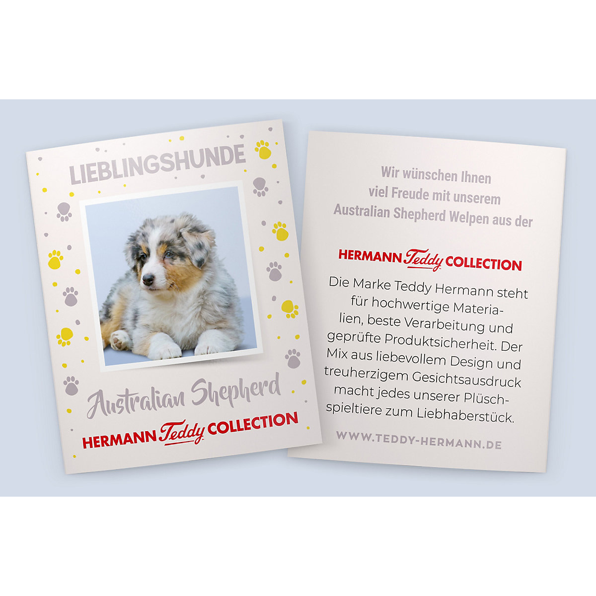 Australian Shepherd Welpe sitzend 22 cm