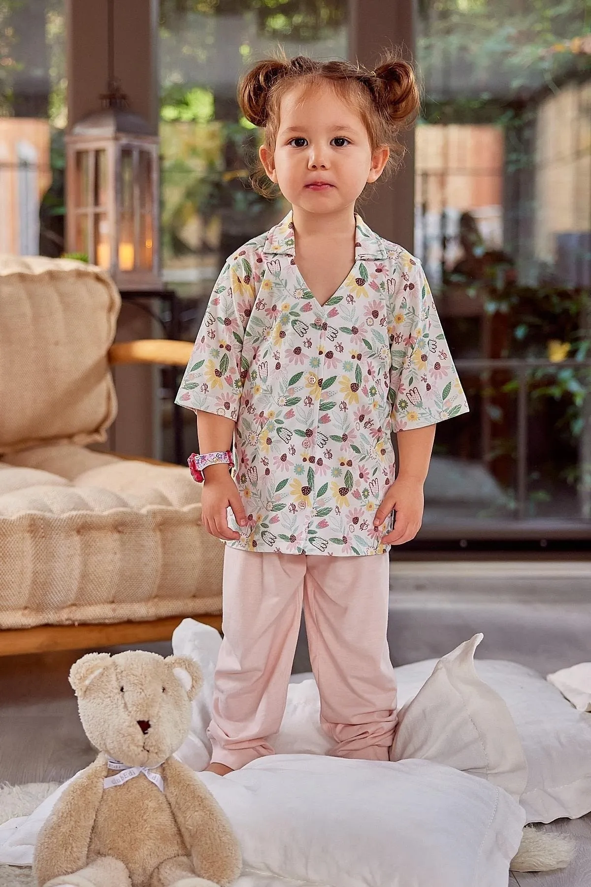 Zeyland  Kurzärmliges Pyjama-Set mit Knöpfen für Mädchen