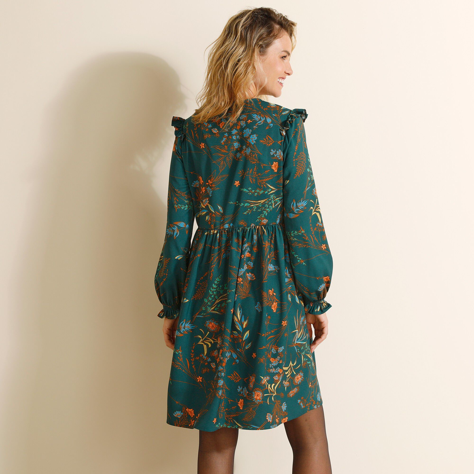 Robe imprimée col V