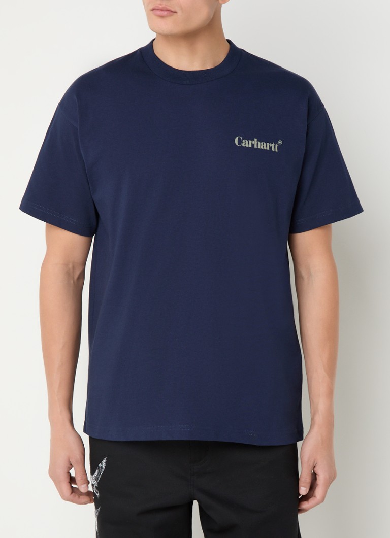 Carhartt WIP Fold -t-paita luomupuuvillaa, jossa logo ja painatus takana