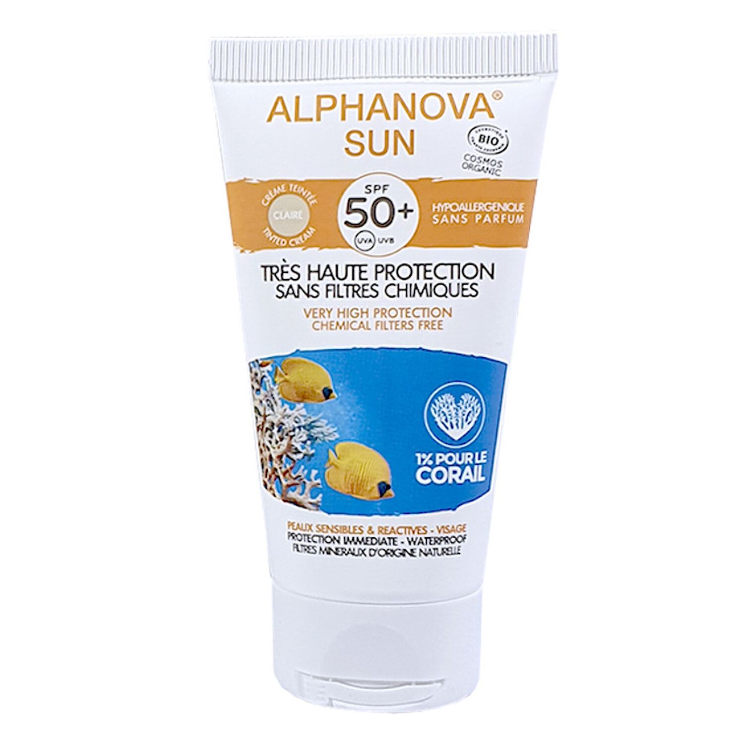 Alphanova Sun SPF50+ Crème Solaire Teintée Claire 50 ml
