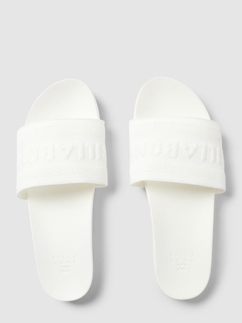Slides mit Label-Details Modell 'CRUZ' in offwhite
