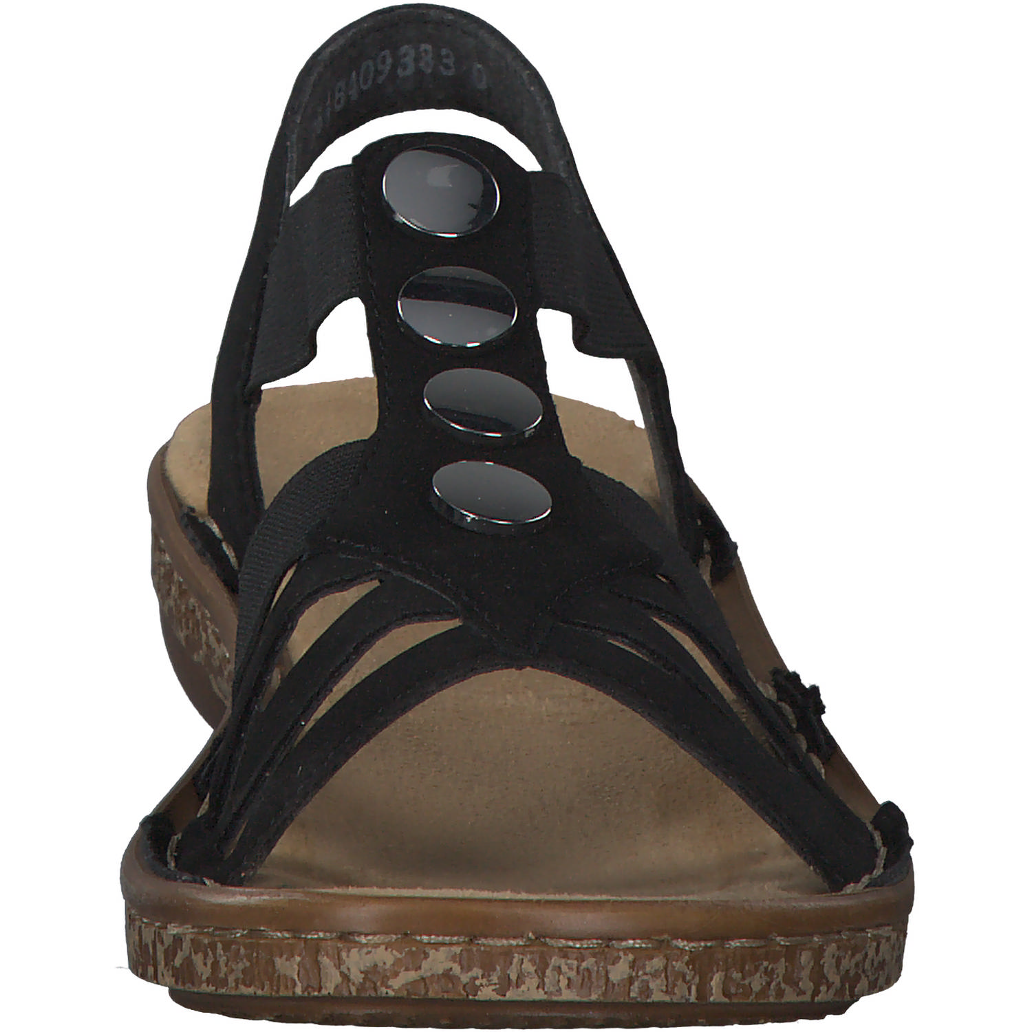 Rieker 62831, Klassische Sandalen, Damen, Schwarz