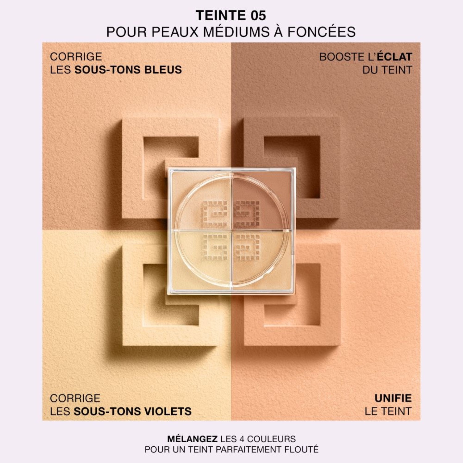 Givenchy Poudre Libre 4 Couleurs Matifiante, Correctrice et Lumineuse