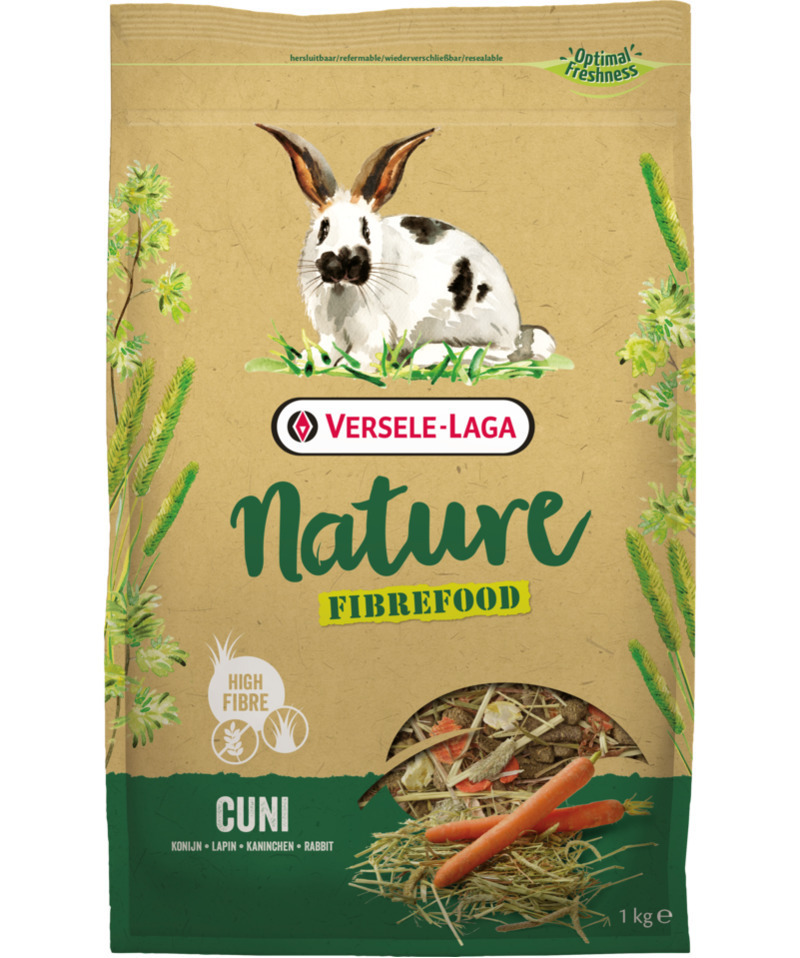 Versele-Laga Hauptfutter Versele-Laga Nature Cuni Fibrefood für Kaninchen 1 kg