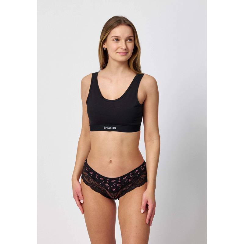 Snocks Hipster mit Spitze aus Bio-Baumwolle Unterhose Damen