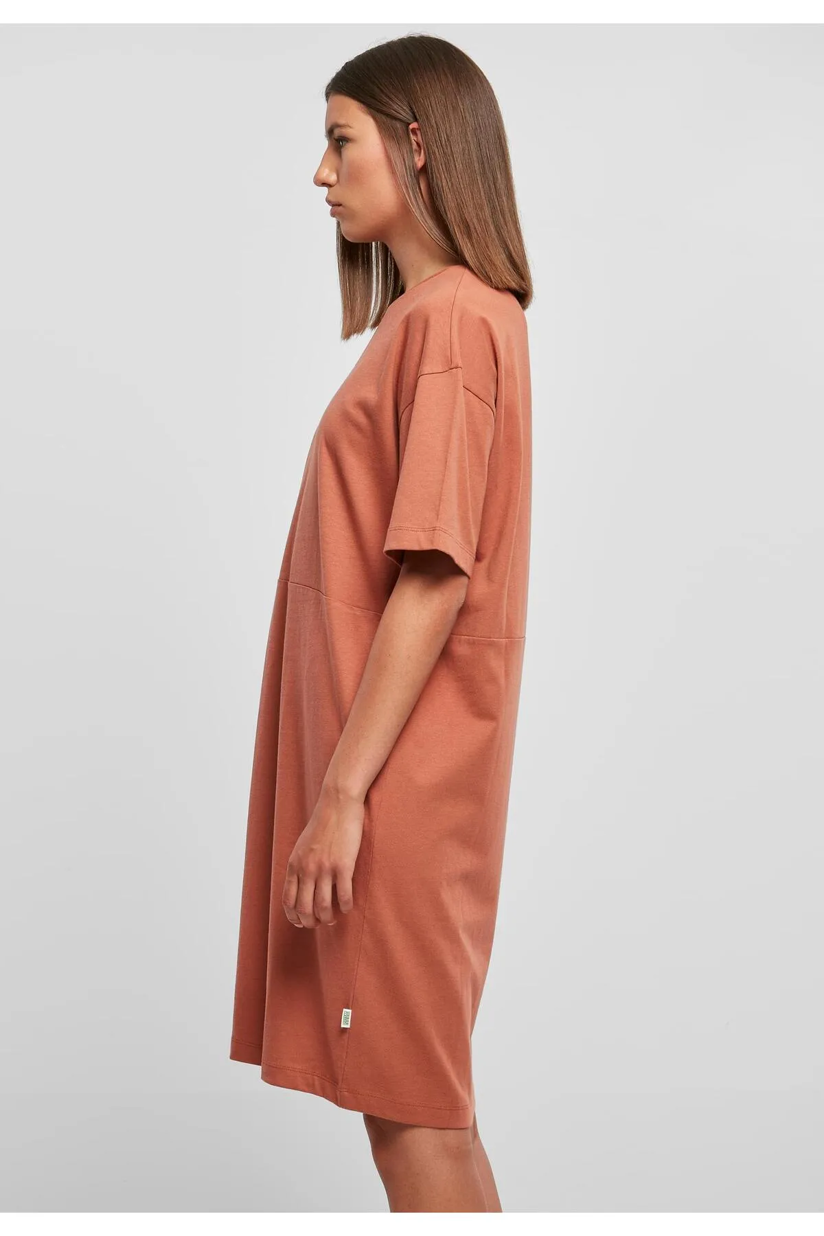 Urban Classics  Damen Damen Bio-Overall-T-Shirt-Kleid mit Schlitz