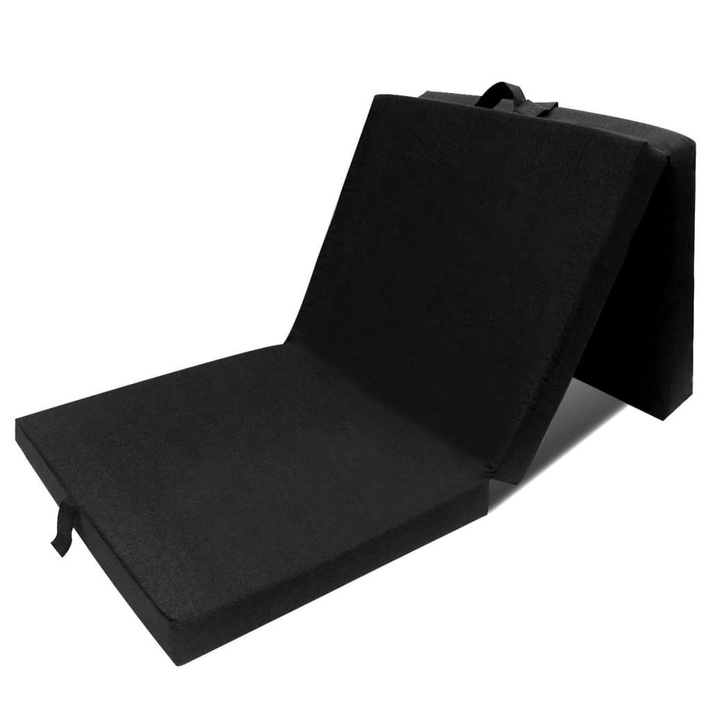 Klappmatratze 297503, möbelando, 9 cm hoch, (LxBxH: 190x70x9 cm), aus Schaumstoff in Schwarz