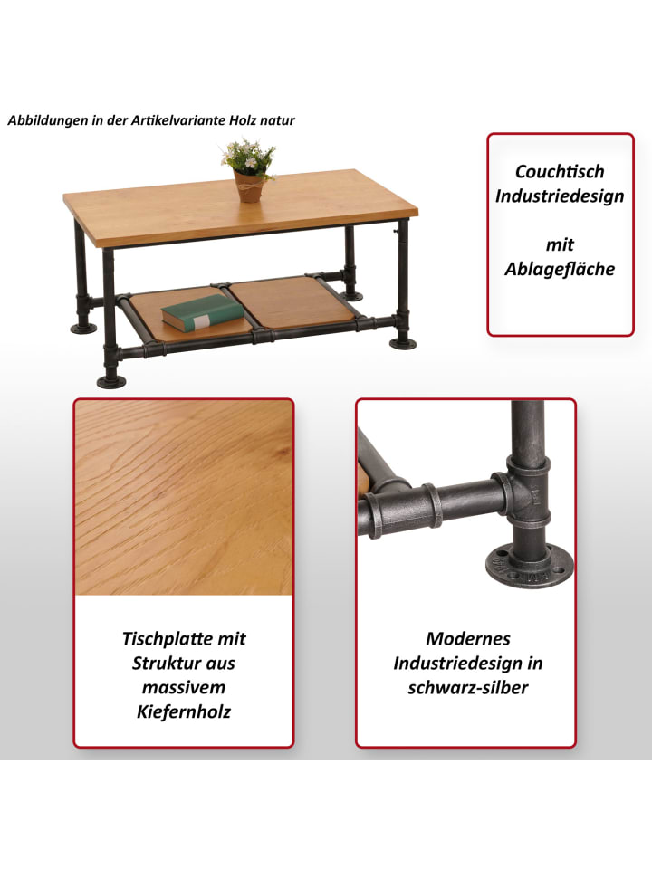 MCW Couchtisch N27 Industrial, Braun günstig kaufen onesize