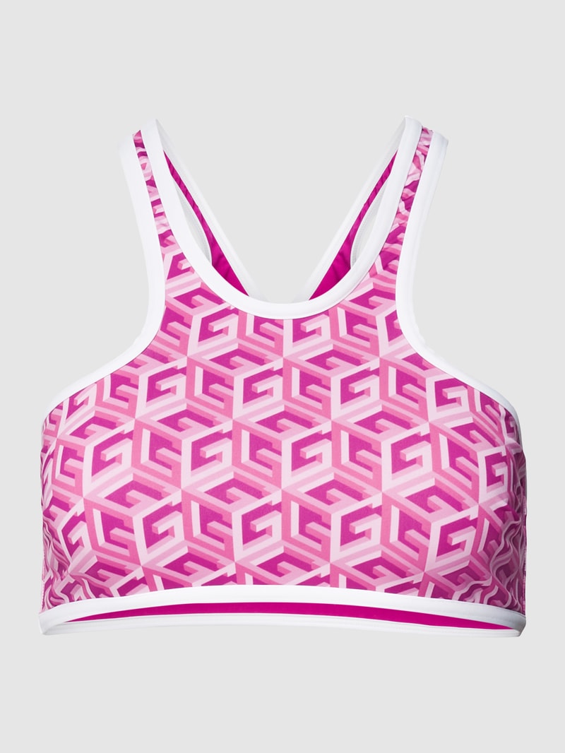 Bikini-Oberteil mit Racerback Modell 'SPORTY CHIC' in pink