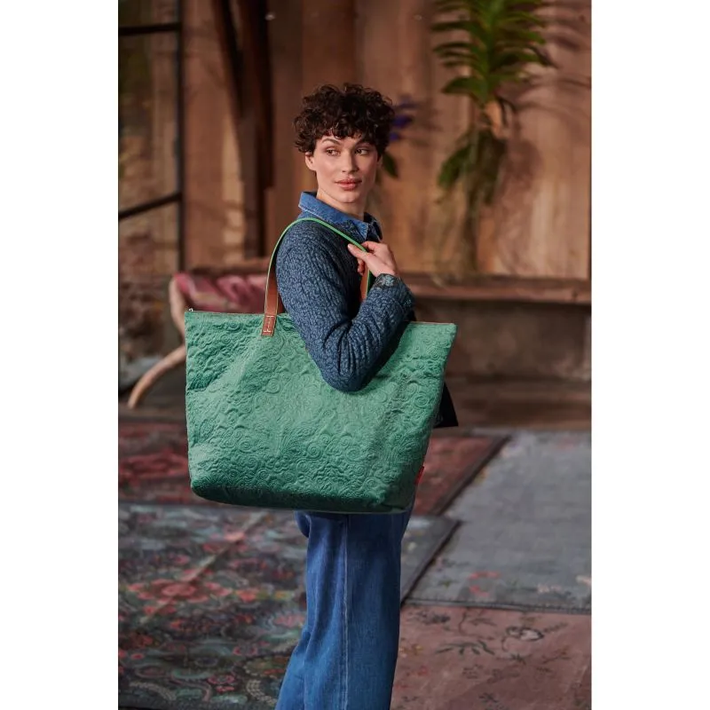 Pip Studio Tote Bag Velvet Quiltey Days - Green