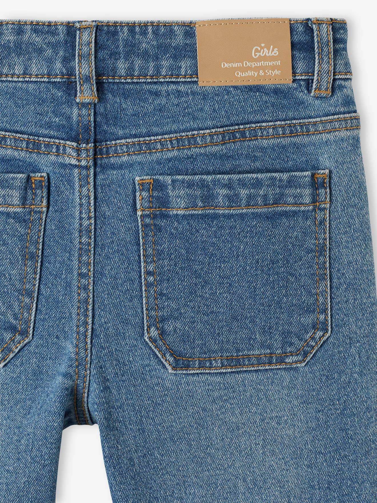 Vertbaudet Mädchen Flare-Jeans, 7/8 - jeansblau