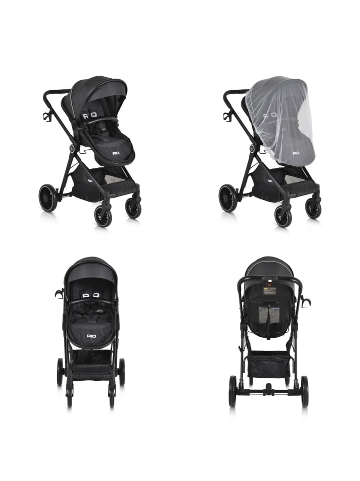 Moni Kinderwagen 2 in 1 Rio 22 kg in schwarz günstig kaufen onesize