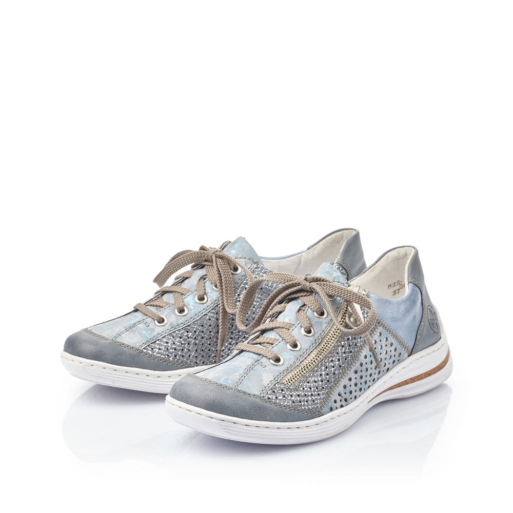 Rieker Damen Schnürschuhe meeresblau
