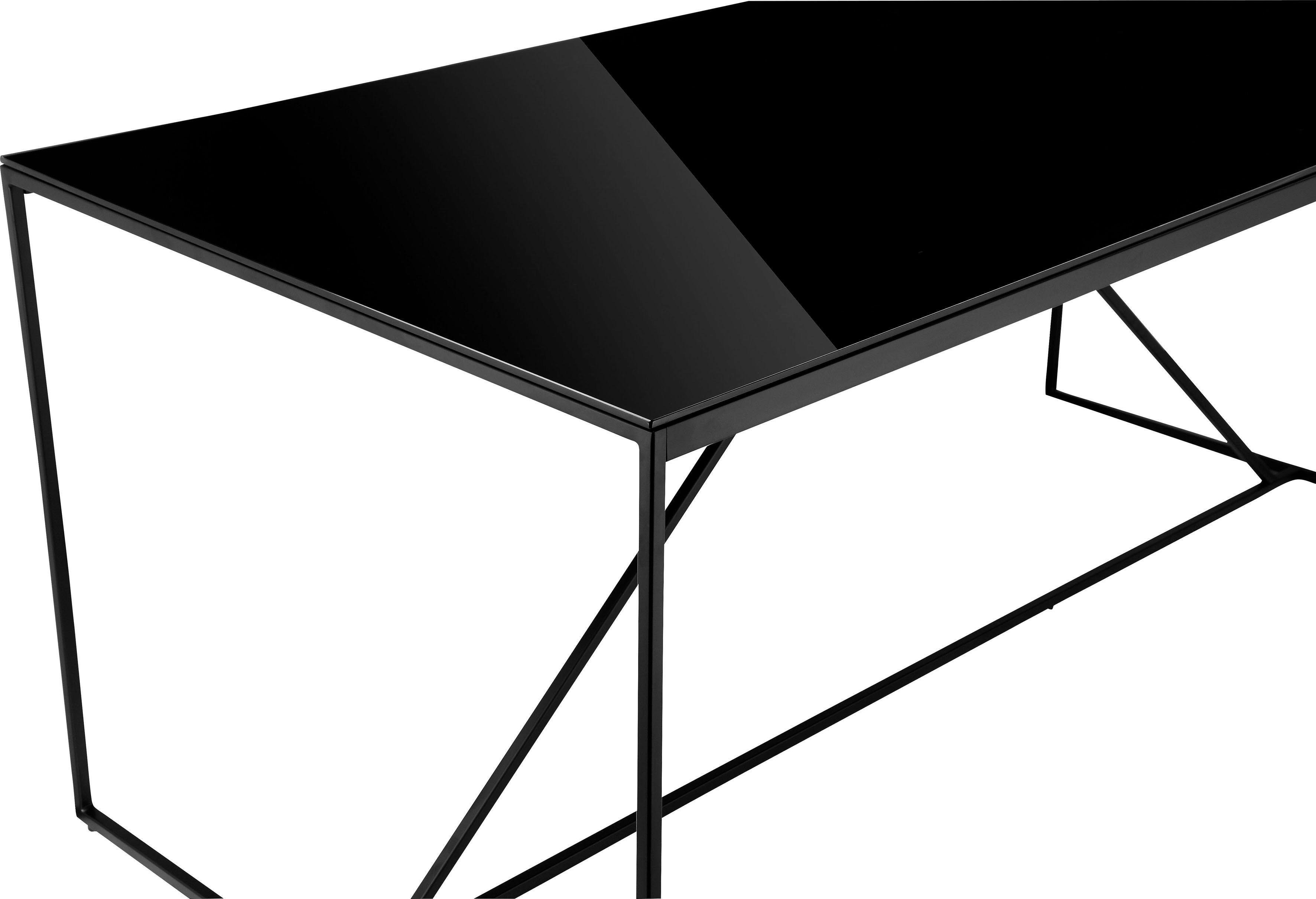 INOSIGN Esstisch Esra, Gestell aus Metall, Tischplatte aus Glas