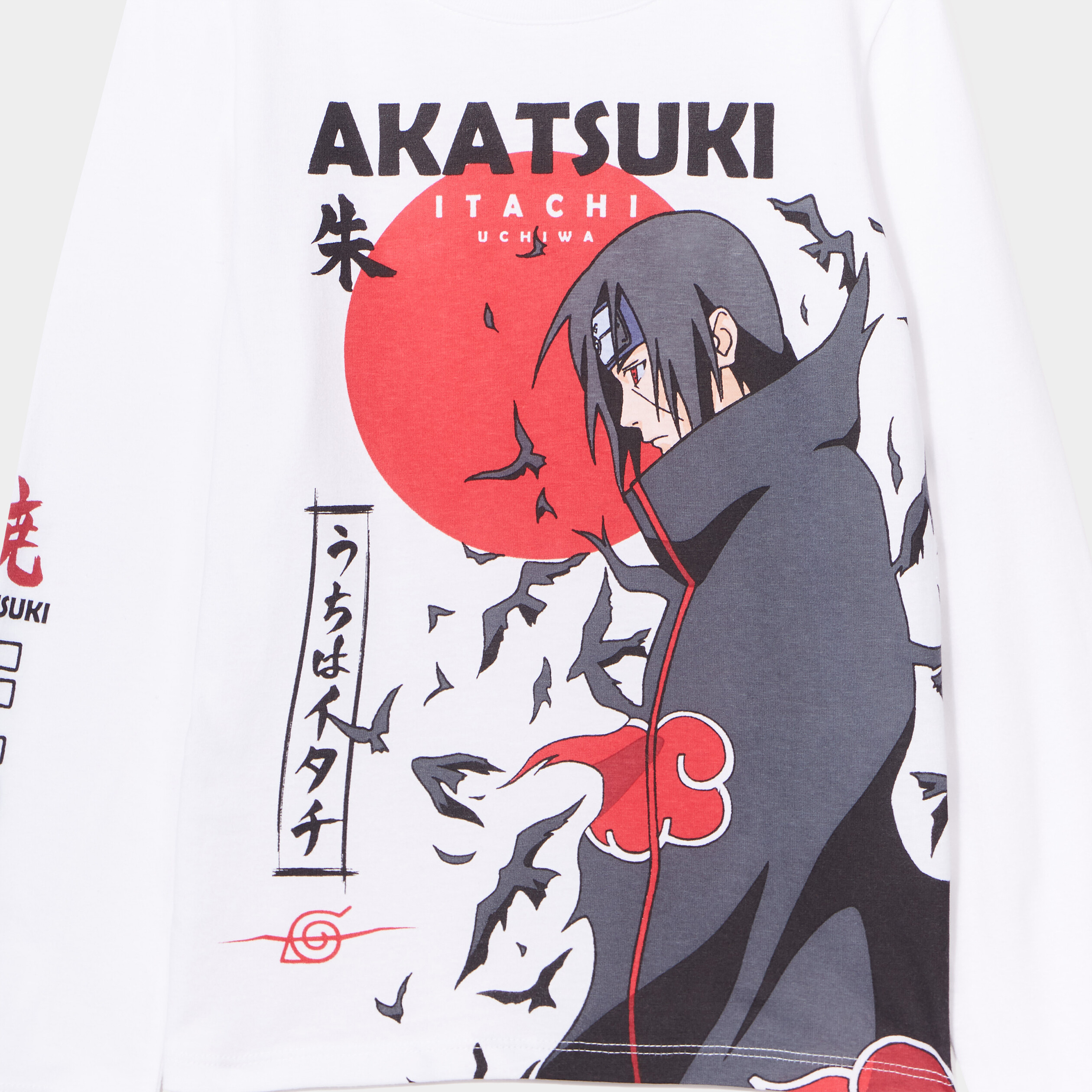T-shirt Akatsuki Itachi coton Naruto blanc garçon | La Halle