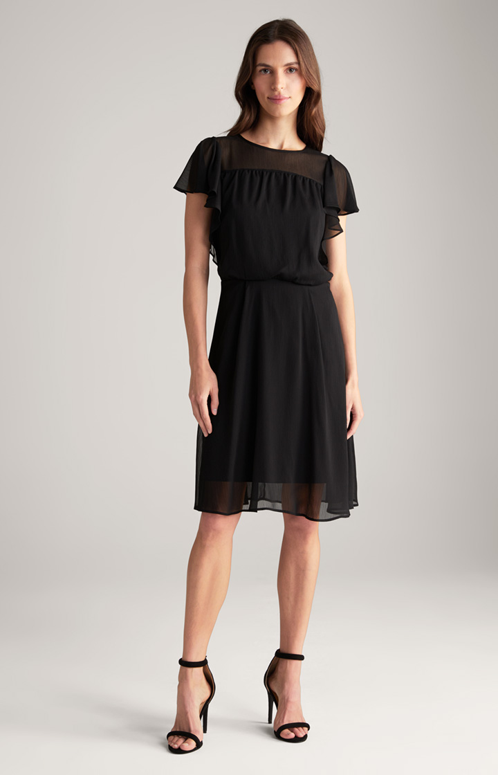 Chiffon-Kleid in Schwarz