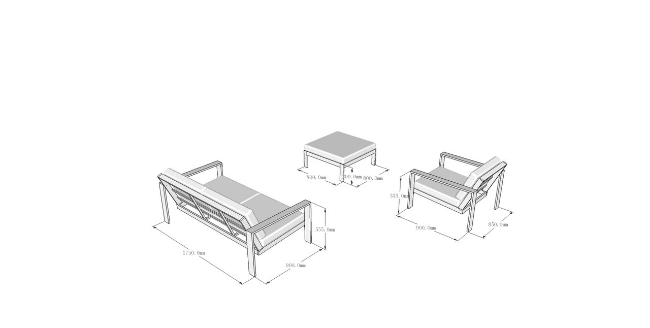 Home Deluxe Sitzgruppe RIO - M