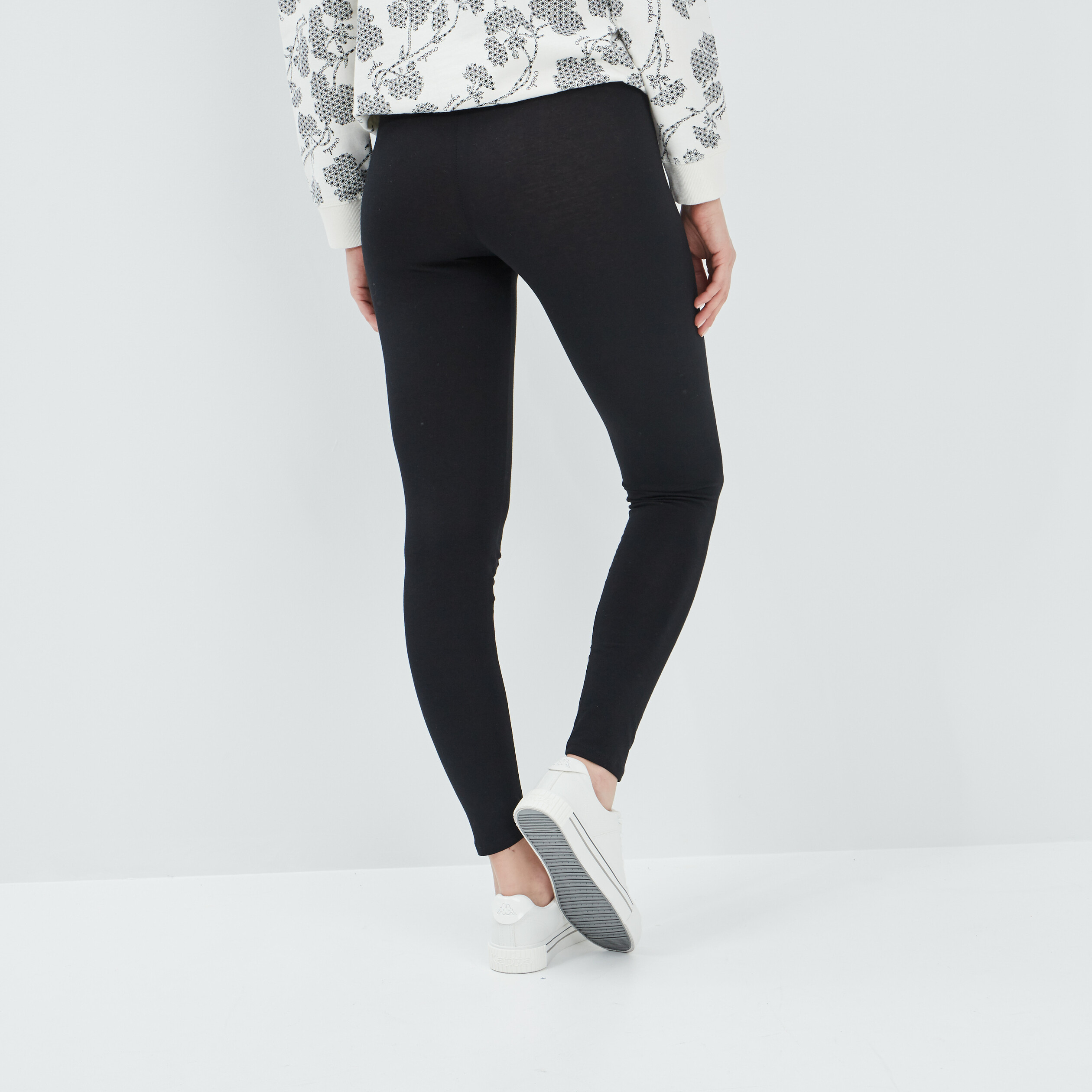 Legging long taille haute noir femme | La Halle