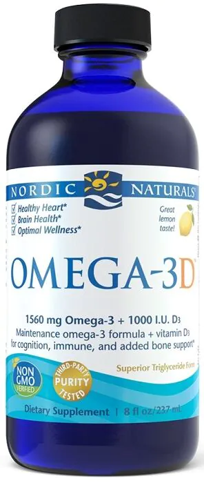 Nordic Naturals Omega-3D 1560 mg, Γεύση Λεμονιού, Υγρό