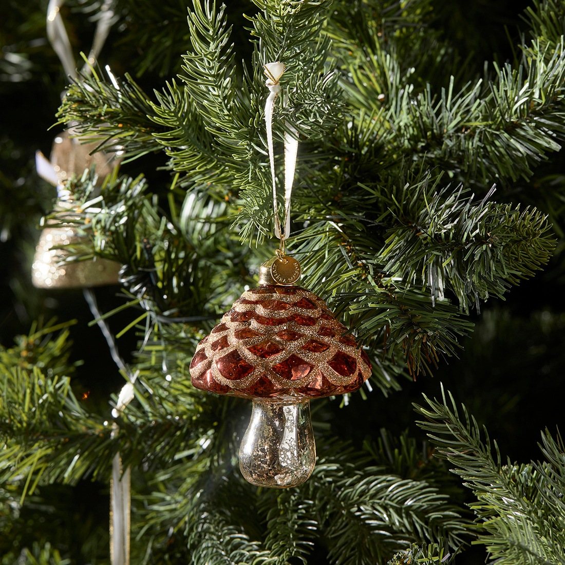 Sparkling Mushroom Weihnachtskugel