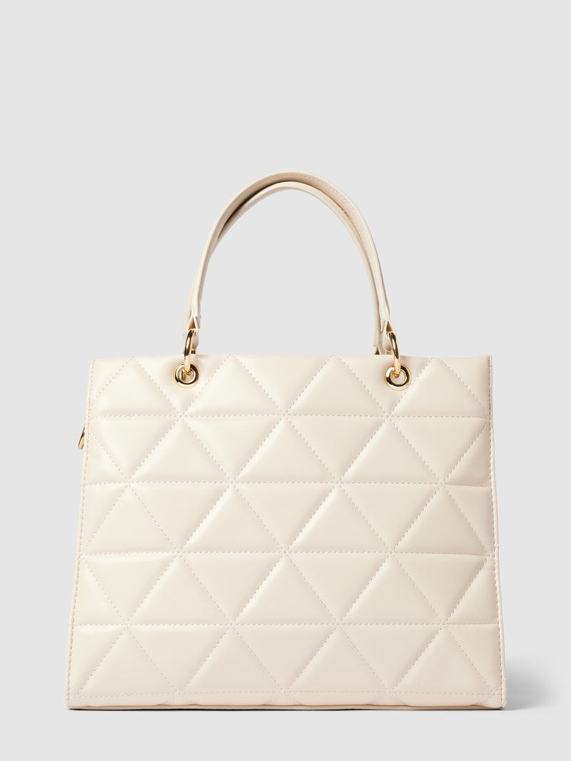 Handtasche mit Steppnähten Modell 'CARNABY' in ecru