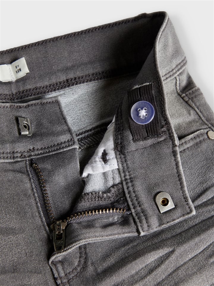 name it Skinny Fit Jeans für Mädchen in Light Grey Denim günstig kaufen