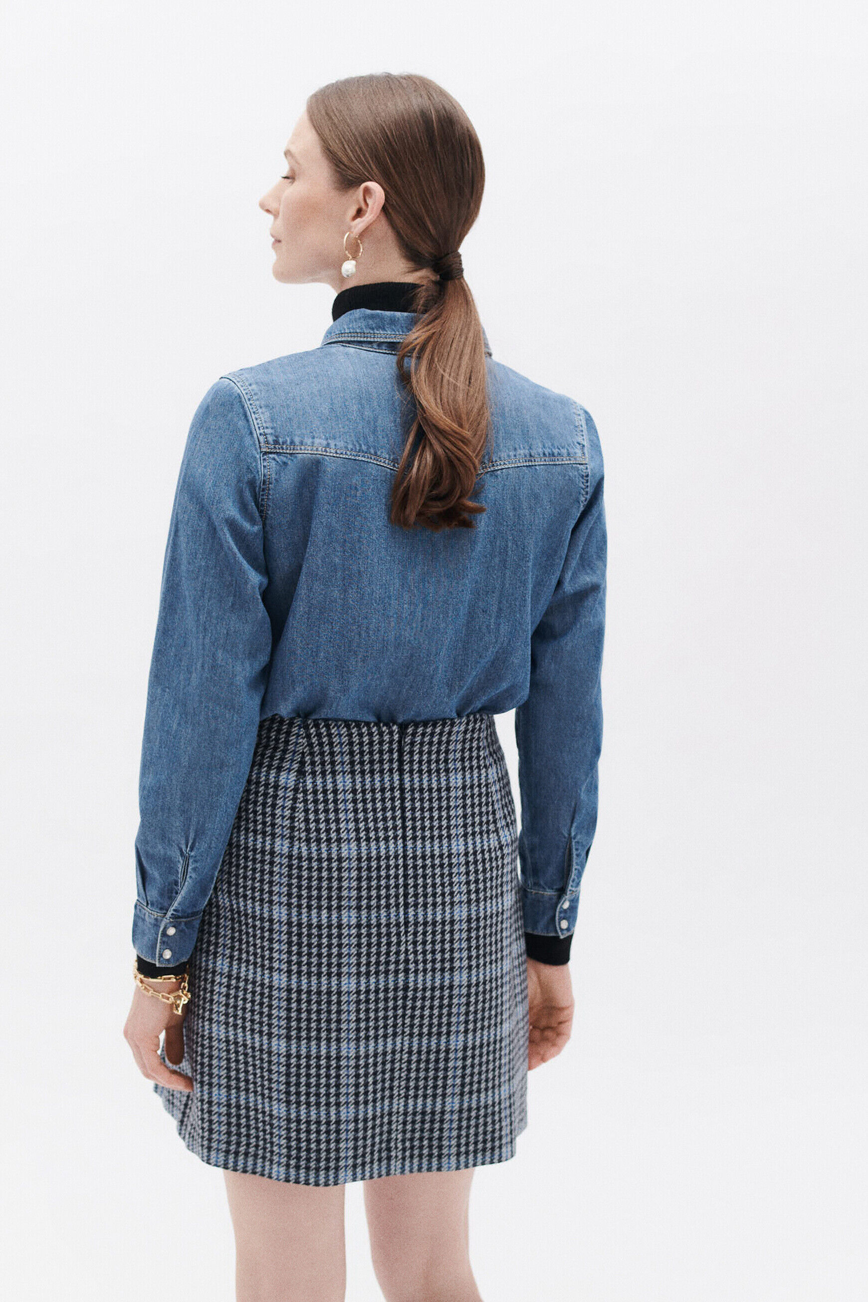 Chemise cnora denim double stone femme