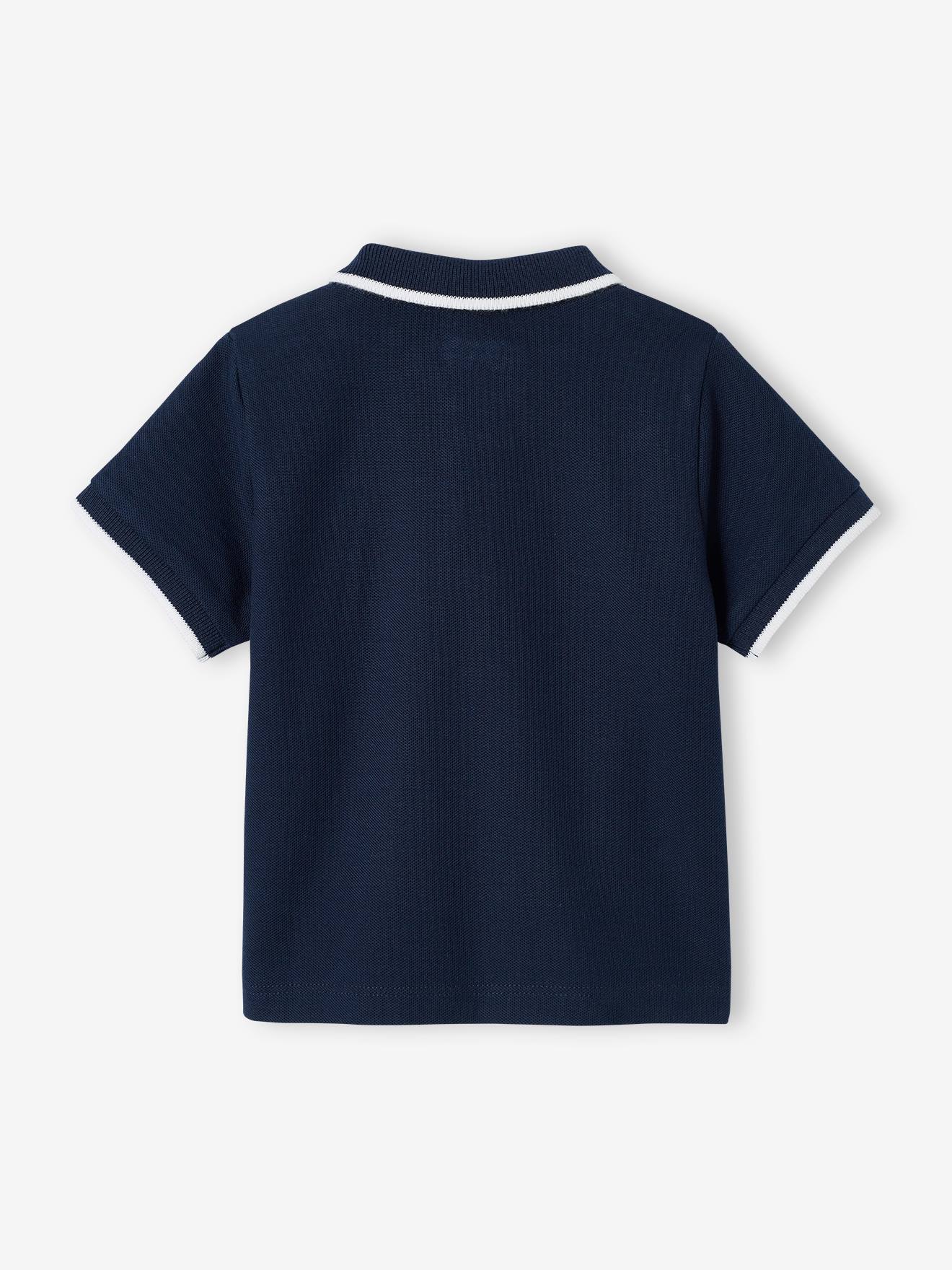 Polo bébé garçon brodé poitrine personnalisable marine