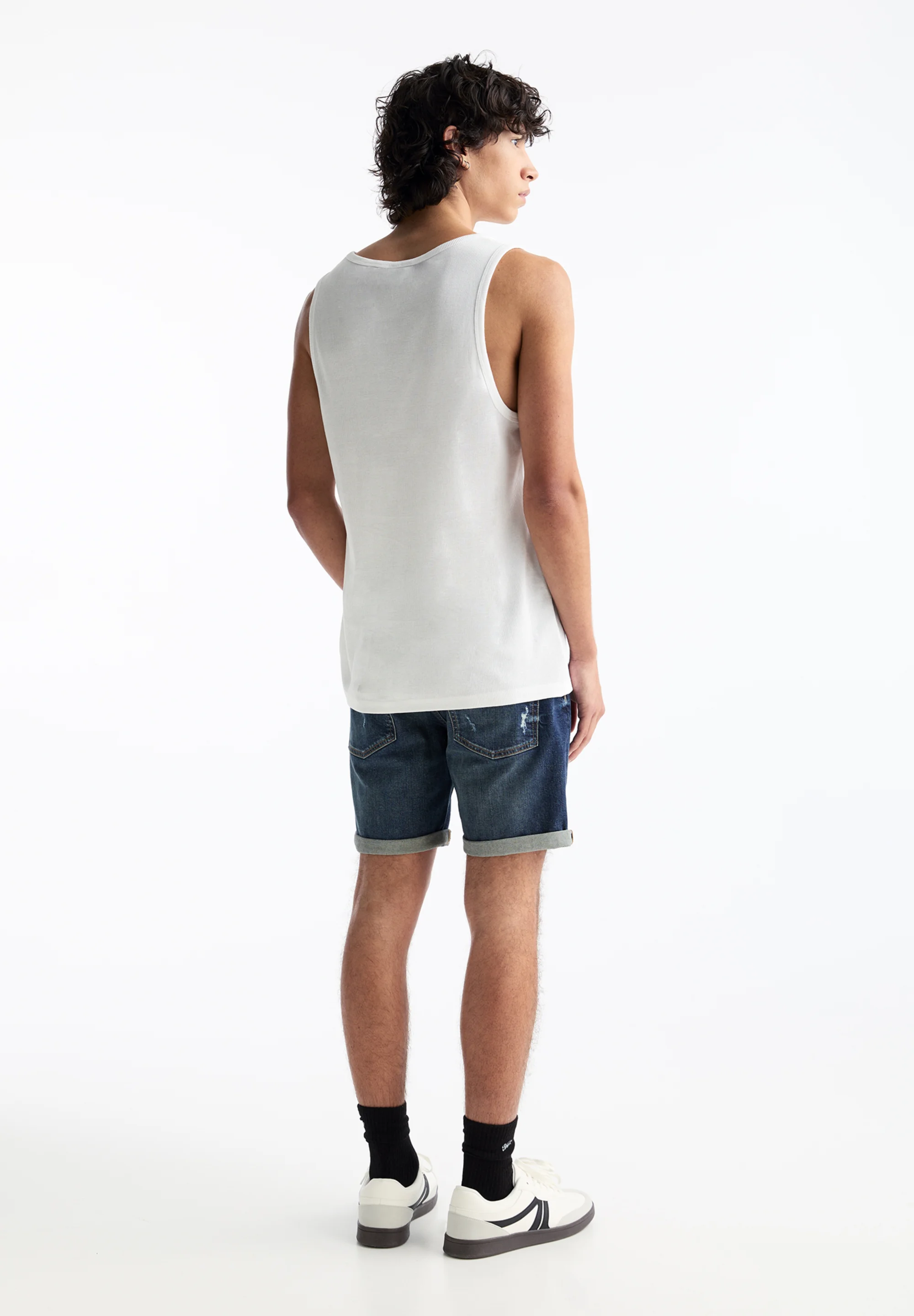 Bermudas rasgadas Pull&Bear - Shorts vaqueros