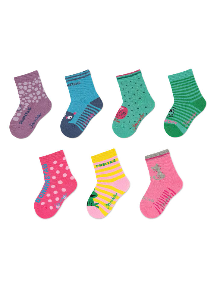 Sterntaler Socken 7er-Box Wochentage in bläulich günstig kaufen