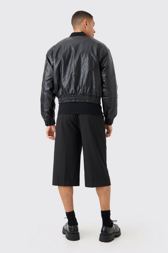 Kastige bestickte Bomberjacke
