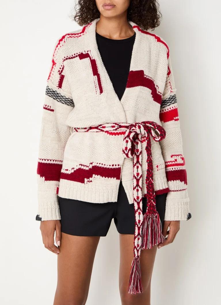 Cardigan gros tricotat din amestec de cașmir Aspen de la Zadig&Voltaire, cu legături în talie.