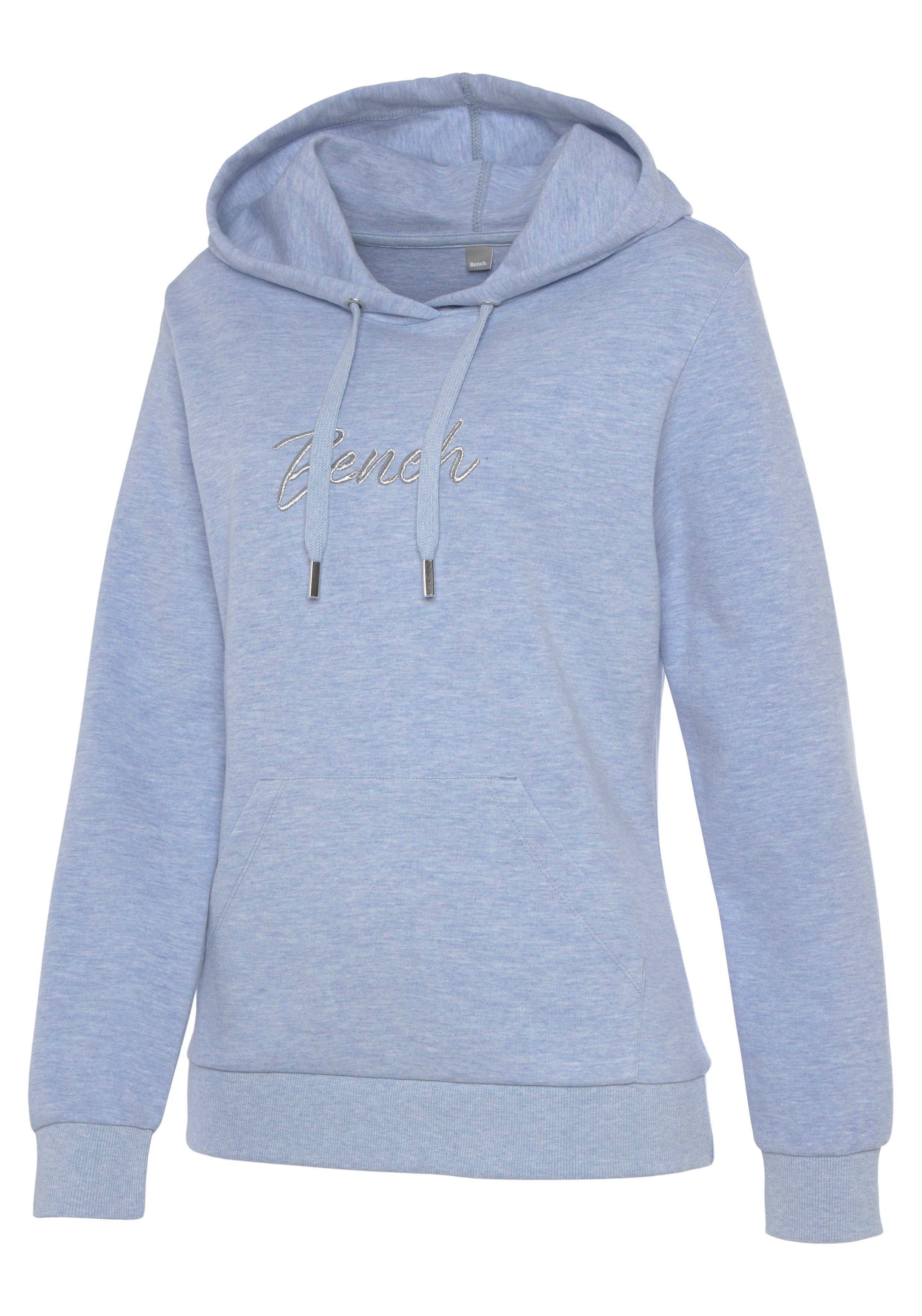 Bench. Loungewear Kapuzensweatshirt -Lounge Hoodie- mit glänzender Logostickerei, Loungewear, Loungeanzug