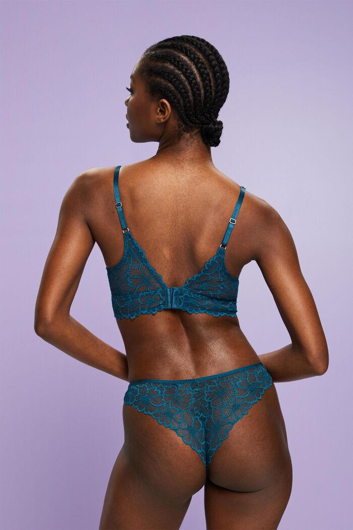 Wattierter, bügelloser Bralette aus Spitze