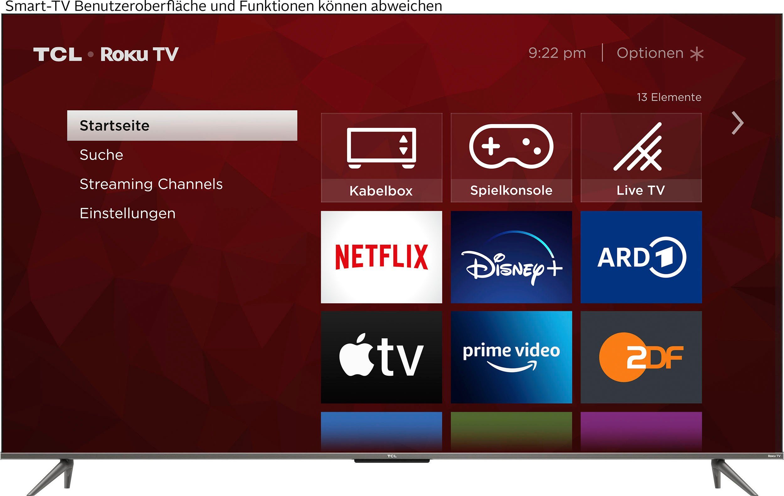 TCL 65RP630X1 LED-Fernseher (164 cm/65 Zoll, 4K Ultra HD, Smart-TV, Roku TV, HDR, HDR10, Dolby Vision, Game Master, HDMI 2.1)