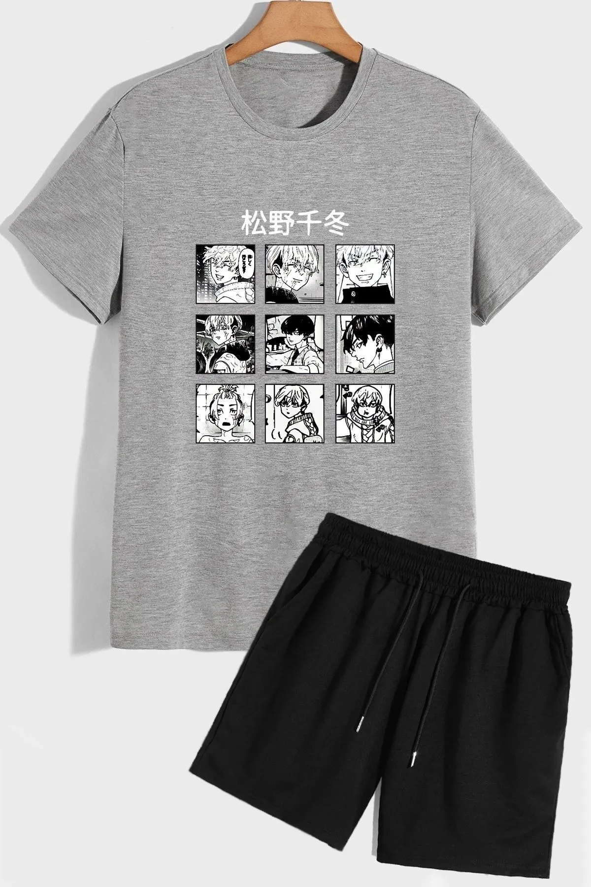 trendypassion  Anime-Shorts-T-Shirt-Trainingsanzug-Set